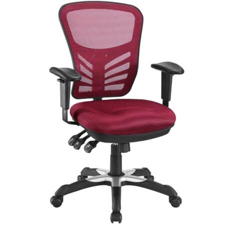 MODWAY FURNITURE Articulate Mesh Office Chair, Red - 26.5 x 21 x 39.5 - 43.5 in. EEI-757-RED